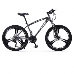 DGAGD Mountain Bike DGAGD 24 inch mountain bike adult tri-pitch one-wheel variable speed dual-disc bicycle-Black gray_27 speed