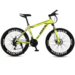 DGAGD Mountain Bike DGAGD 24 inch mountain bike bicycle adult variable speed dual disc brake high carbon steel bicycle 40 cutter wheels-yellow_21 speed