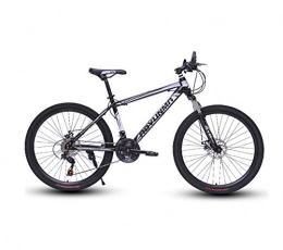 DGAGD Bike DGAGD 24 inch mountain bike bicycle male and female lightweight dual disc brakes variable speed bicycle spoke wheel-Black and white_21 speed