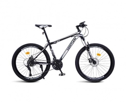DGAGD Mountain Bike DGAGD 24 inch mountain bike cross-country variable speed racing light bicycle 40 cutter wheels-Black and white_21 speed