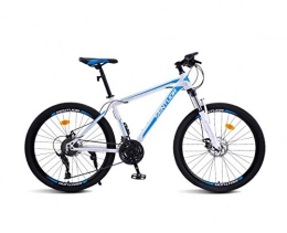 DGAGD Mountain Bike DGAGD 24 inch mountain bike cross-country variable speed racing light bicycle 40 cutter wheels-White blue_21 speed