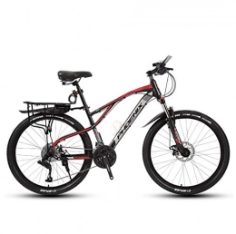 DGAGD Bike DGAGD 24-inch mountain bike geared into spokes wheels for young bicycles-Black red_21 speed