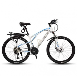 DGAGD Bike DGAGD 24-inch mountain bike geared into spokes wheels for young bicycles-White blue_27 speed