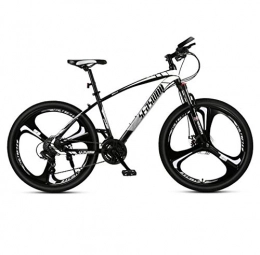 DGAGD Mountain Bike DGAGD 24 inch mountain bike male and female adult super light bicycle spoke three-knife wheel No. 2-Black and white_30 speed