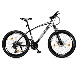 DGAGD Mountain Bike DGAGD 24 inch mountain bike male and female adult super light racing light bicycle spoke wheel-Black and white_24 speed