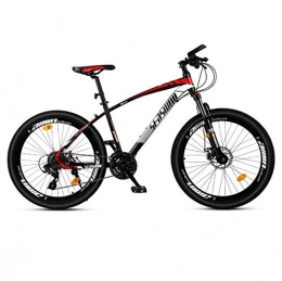 DGAGD Mountain Bike DGAGD 24 inch mountain bike male and female adult super light racing light bicycle spoke wheel-Black red_24 speed