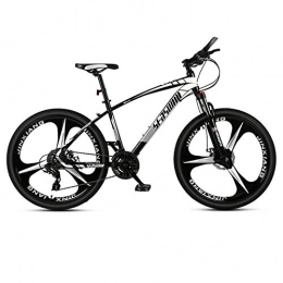 DGAGD Mountain Bike DGAGD 24 inch mountain bike male and female adult ultralight racing light bicycle tri-cutter-Black and white_21 speed