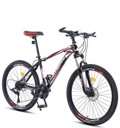 DGAGD Mountain Bike DGAGD 24 inch mountain bike male and female adult variable speed racing ultra-light bicycle 40 cutter wheels-Black red_21 speed