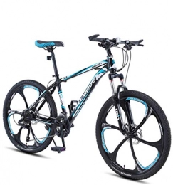 DGAGD Bike DGAGD 24 inch mountain bike male and female adult variable speed racing ultra-light bicycle six cutter wheels-Black blue_30 speed