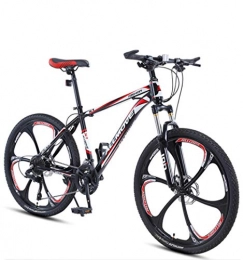 DGAGD Bike DGAGD 24 inch mountain bike male and female adult variable speed racing ultra-light bicycle six cutter wheels-Black red_21 speed