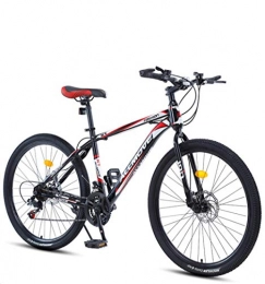DGAGD Mountain Bike DGAGD 24 inch mountain bike male and female adult variable speed racing ultra-light bicycle spoke wheel-Black red_21 speed