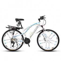 DGAGD Bike DGAGD 24-inch mountain bike with ten wheels-White blue_21 speed
