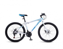 DGAGD Mountain Bike DGAGD 24-inch spoke wheel for mountain bike, off-road variable speed racing light bicycle-White blue_21 speed
