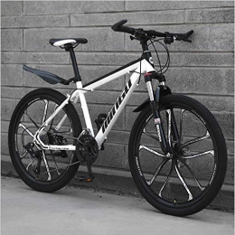 DGAGD Bike DGAGD 24-speed mountain bike disc brake adult ultra-lightweight bicycle ten-cut wheel-white_24 speed
