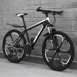 DGAGD Bike DGAGD 24-speed mountain bike disc brake adult ultra-lightweight six-blade wheel-Black and white_21 speed