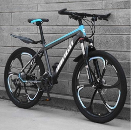 DGAGD Bike DGAGD 24-speed mountain bike disc brake adult ultra-lightweight six-blade wheel-Black blue_21 speed