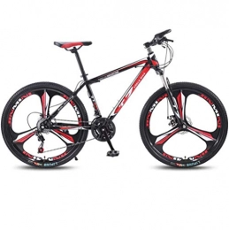 DGAGD Bike DGAGD 26 inch bicycle mountain bike adult variable speed light bicycle tri-cutter-Black red_24 speed