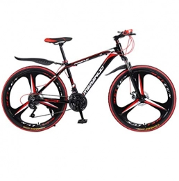 DGAGD Bike DGAGD 26 inch double disc brake variable speed aluminum alloy mountain bike three-wheel-Black red_27 speed