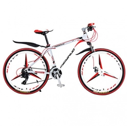 DGAGD Bike DGAGD 26 inch double disc brake variable speed aluminum alloy mountain bike three-wheel-White Red_21 speed