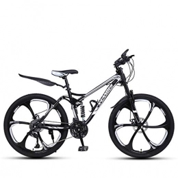 DGAGD Bike DGAGD 26 inch downhill soft-tail mountain bike variable speed male and female six-wheel mountain bike-Black and silver_21 speed