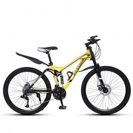 DGAGD Bike DGAGD 26 inch downhill soft tail mountain bike variable speed male and female spoke wheel mountain bike-yellow_30 speed
