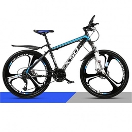 DGAGD Mountain Bike DGAGD 26 inch mountain bike adult men and women variable speed light road racing three-knife wheel No. 1-Black blue_21 speed