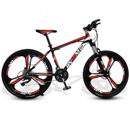 DGAGD Mountain Bike DGAGD 26 inch mountain bike adult men's and women's variable speed travel bicycle three-knife wheel-Black red_21 speed