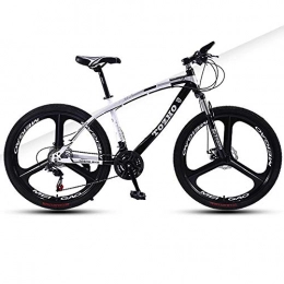 DGAGD Mountain Bike DGAGD 26 inch mountain bike adult variable speed damping bicycle off-road double disc brake three-wheeled bicycle-White black_21 speed
