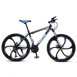 DGAGD Mountain Bike DGAGD 26 inch mountain bike aluminum alloy cross-country lightweight variable speed young men and women six-wheel bicycle-Black blue_21 speed