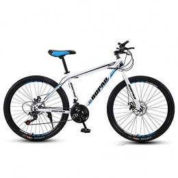DGAGD Bike DGAGD 26 inch mountain bike aluminum alloy cross-country lightweight variable speed youth male and female spoke wheel bicycle-White blue_24 speed