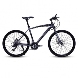 DGAGD Bike DGAGD 26 inch mountain bike bicycle adult lightweight road speed bicycle spoke wheel-Black gray_21 speed