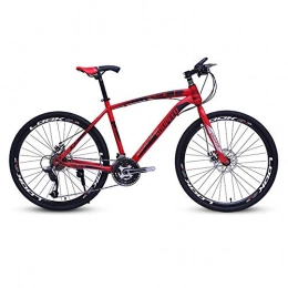 DGAGD Mountain Bike DGAGD 26 inch mountain bike bicycle adult lightweight road speed bicycle with 40 cutter wheels-Black red_21 speed