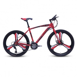DGAGD Mountain Bike DGAGD 26 inch mountain bike bicycle adult lightweight road variable speed bicycle tri-cutter-Black red_21 speed