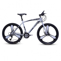 DGAGD Bike DGAGD 26 inch mountain bike bicycle adult lightweight road variable speed bicycle tri-cutter-silver gray_27 speed