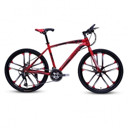 DGAGD Bike DGAGD 26 inch mountain bike bicycle adult portable road variable speed bicycle ten cutter wheels-Black red_27 speed