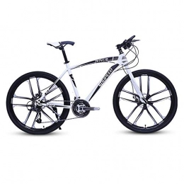 DGAGD Bike DGAGD 26 inch mountain bike bicycle adult portable road variable speed bicycle ten cutter wheels-White black_27 speed