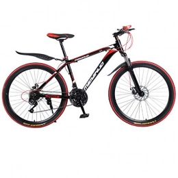 DGAGD Mountain Bike DGAGD 26 inch mountain bike bicycle male and female variable speed city aluminum alloy bicycle spoke wheel-Black red_21 speed