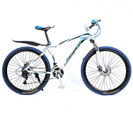 DGAGD Mountain Bike DGAGD 26 inch mountain bike bicycle male and female variable speed city aluminum alloy bicycle spoke wheel-White blue_21 speed