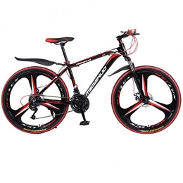 DGAGD Mountain Bike DGAGD 26 inch mountain bike bicycle male and female variable speed city aluminum alloy bicycle tri-cutter-Black red_21 speed