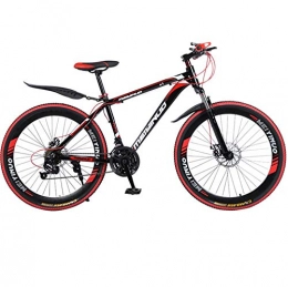 DGAGD Bike DGAGD 26 inch mountain bike bicycle male and female variable speed urban aluminum alloy bicycle 40 cutter wheels-Black red_24 speed