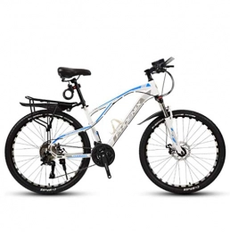 DGAGD Bike DGAGD 26-inch mountain bike geared into spokes wheels for young bicycles-White blue_27 speed