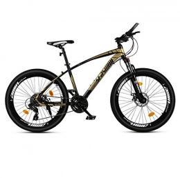 DGAGD Mountain Bike DGAGD 26 inch mountain bike male and female adult ultralight racing light bicycle spoke wheel-black gold_21 speed