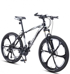 DGAGD Mountain Bike DGAGD 26 inch mountain bike male and female adult variable speed racing ultra-light bicycle six-cutter wheel-Black and white_24 speed