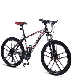 DGAGD Mountain Bike DGAGD 26 inch mountain bike male and female adult variable speed racing ultra-light bicycle ten knife wheel-Black red_21 speed