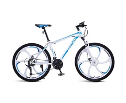 DGAGD Bike DGAGD 26 inch mountain bike off-road variable speed racing light bicycle six cutter wheels-White blue_27 speed
