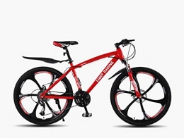 DGAGD Mountain Bike DGAGD 26 inch mountain bike variable speed adult double disc brake bicycle six blade wheel-red_27 speed