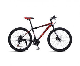 DGAGD Mountain Bike DGAGD 26 inch spoke wheel for mountain bike off-road variable speed racing light bicycle-Black red_21 speed