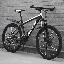 DGAGD Bike DGAGD 26-speed mountain bike disc brake adult ultra-lightweight bicycle ten-cut wheel-Black and white_30 speed