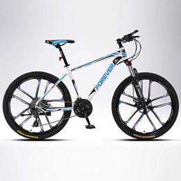 DGAGD Bike DGAGD 27.5 inch mountain bike variable speed light bicycle ten cutter wheel-White blue_24 speed