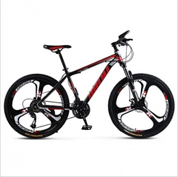 DGAGD Mountain Bike DGAGD Mountain bike bicycle 24 / 26 inch disc brake shock absorption men's and women's variable speed bicycle-three-wheel black and red-24 speed